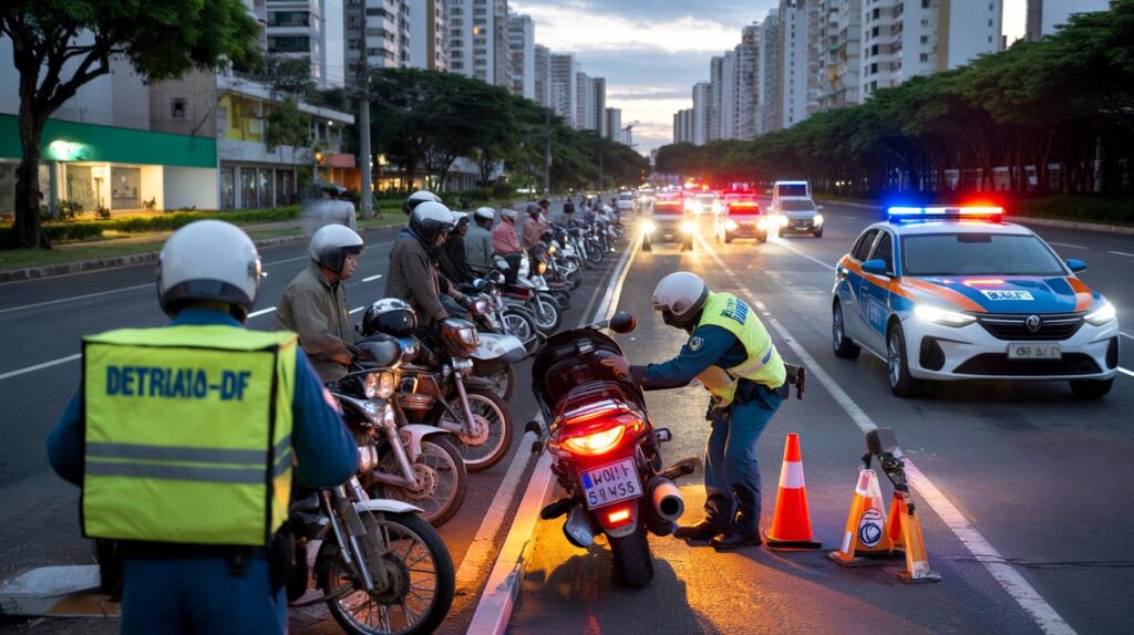 Moradores e entregadores em alerta: 63 motos autuadas em Águas Claras; você pode ser o próximo?