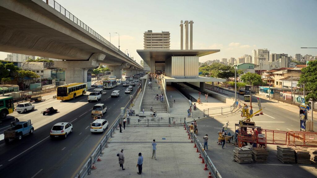 Moradores, preparem-se: tapumes somem na estação Santa Marina e passarela gigante muda caminhos
