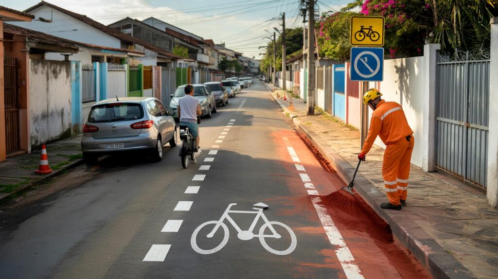 Moradores pressionam e justiça dá 6 meses: ciclofaixa em Prudente sai da porta de casa, e você?