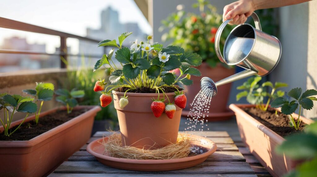 Morango na sua varanda: 7 passos para você colher o ano todo, está regando do jeito certo?