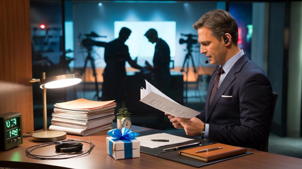 No 1º dia no Jornal Nacional: você aprova o novo cantinho de Cesar Tralli e o presente de Renata?