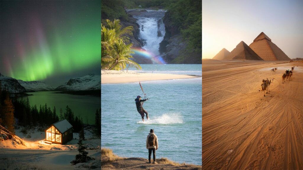 Novembro chegou: você vai perder 9 destinos com praias, aurora boreal e pirâmides acessíveis?