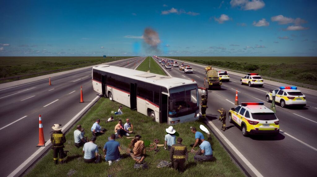 Ônibus tomba no km 165 da SP-340 e fere 8: você estava na via quando a faixa foi interditada?