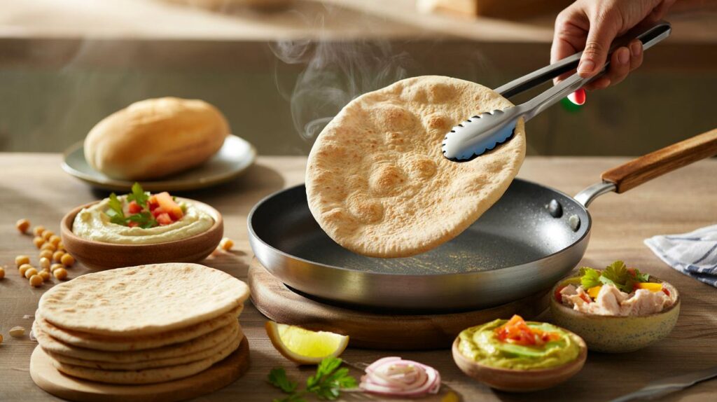 Pão árabe de baixa caloria em 4 minutos: você troca o francês por 2 pitas leves agora mesmo?