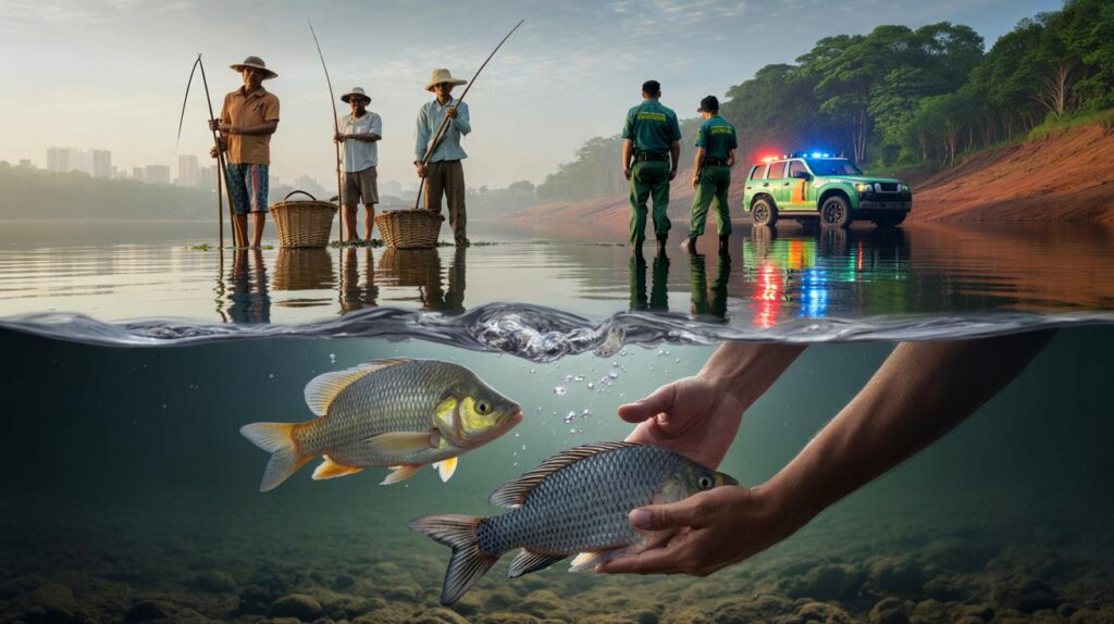 Piracema em Marília: você arriscaria R$ 6.283,80 por quatro varas de bambu e 7 kg de peixe?