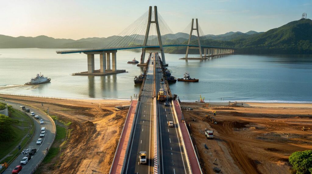 Ponte de Guaratuba chega a 75%: você vai driblar as filas até 2026 ou pagar o preço das balsas?