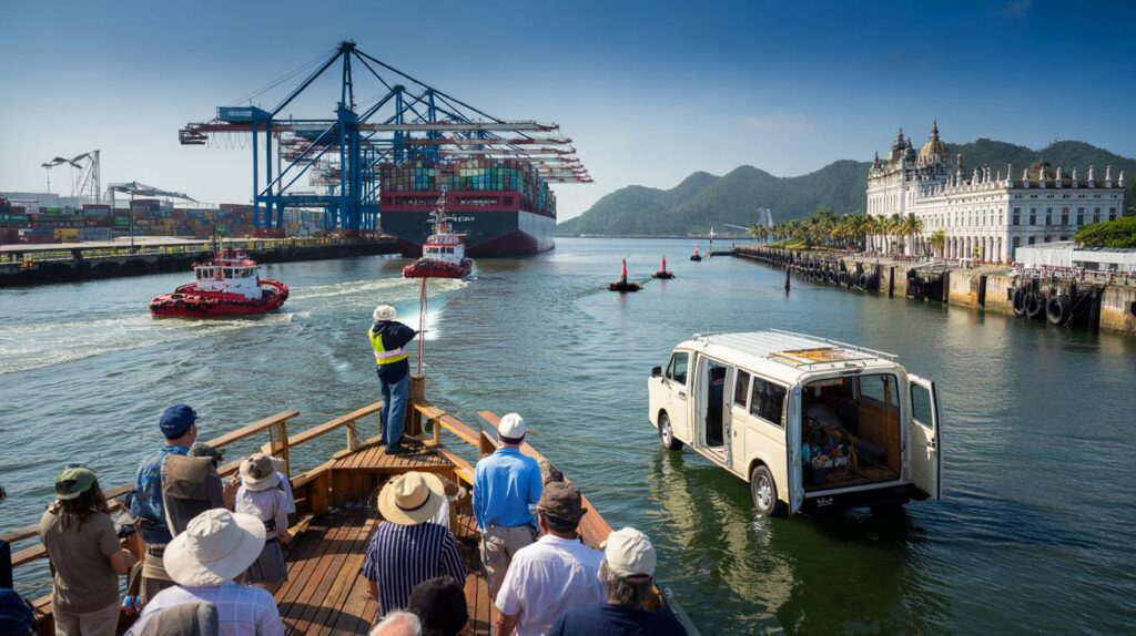 Porto de Santos abre bastidores para você: passeios grátis de escuna e vans às 9h, só às quartas?