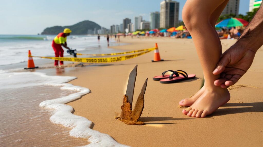 Praia do litoral de São Paulo tem ferro na areia: você deixaria suas crianças brincar aqui hoje?