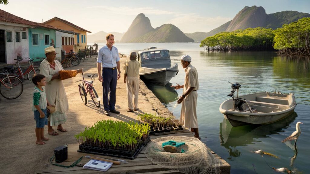 Príncipe William em Paquetá: você teria ido? 7 cenas do mangue, da Marinha e dos moradores