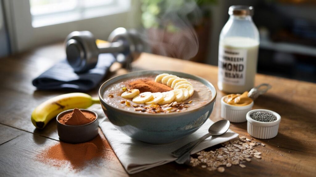 Receita de mingau de aveia proteico: 30 g de aveia e 1 banana ajudam você a secar e ganhar massa