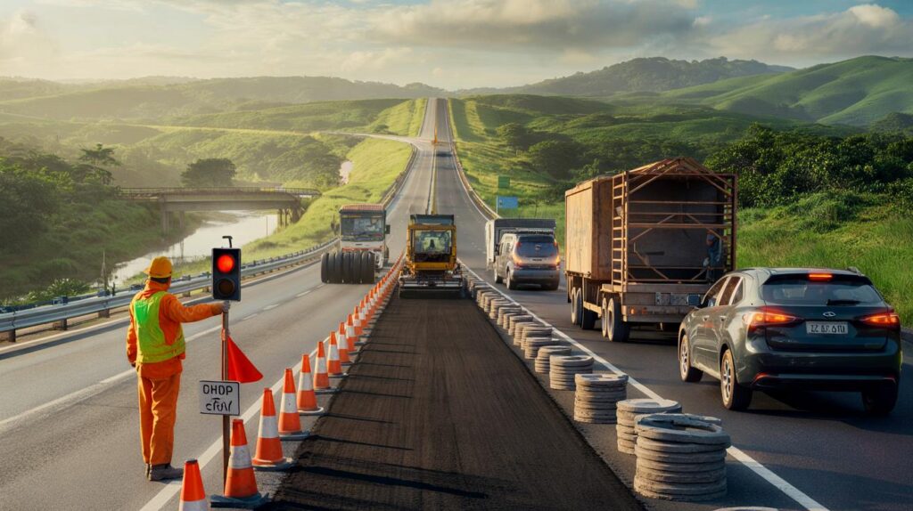 Rodovias do Sul de MG em obras: você vai encarar Pare e Siga e 40 km/h em 34 cidades nesta semana