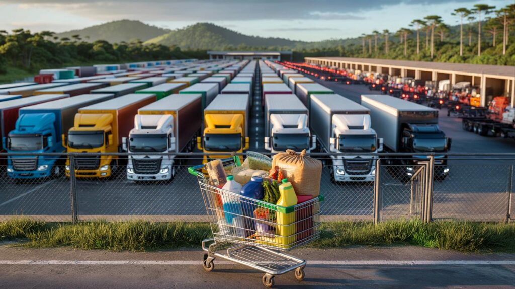 Santa Catarina trava com 8 mil caminhões sem motoristas: você vai pagar a conta no mercado?