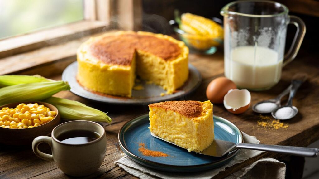 Sem glúten: você tem flocão de milho em casa? este bolo cremoso reúne 8 itens e fica pronto rápido