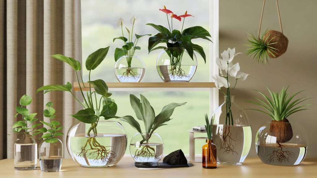 Sem terra, sem sujeira: 10 plantas na água que cabem no seu apê e salvam sua rotina de cuidados