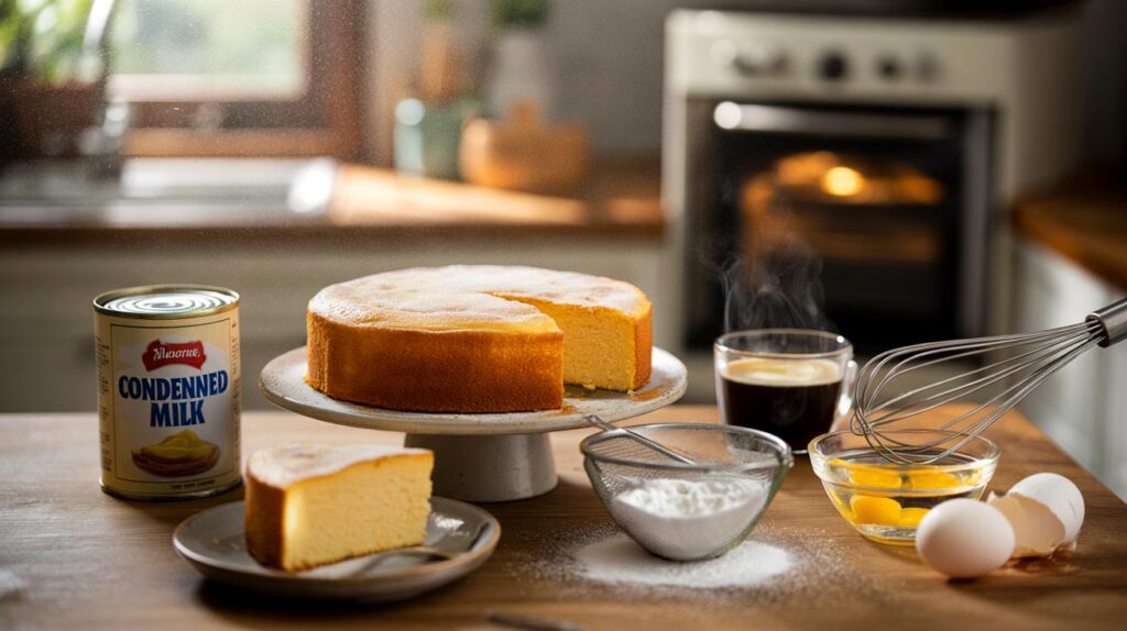 Sem trigo e com 3 ingredientes: você faria hoje o bolo de leite condensado que rende 10 porções?