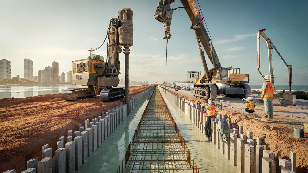 Senna Tower em BC: você moraria sobre uma fundação de 40 m escavada por máquina de 100 t agora?