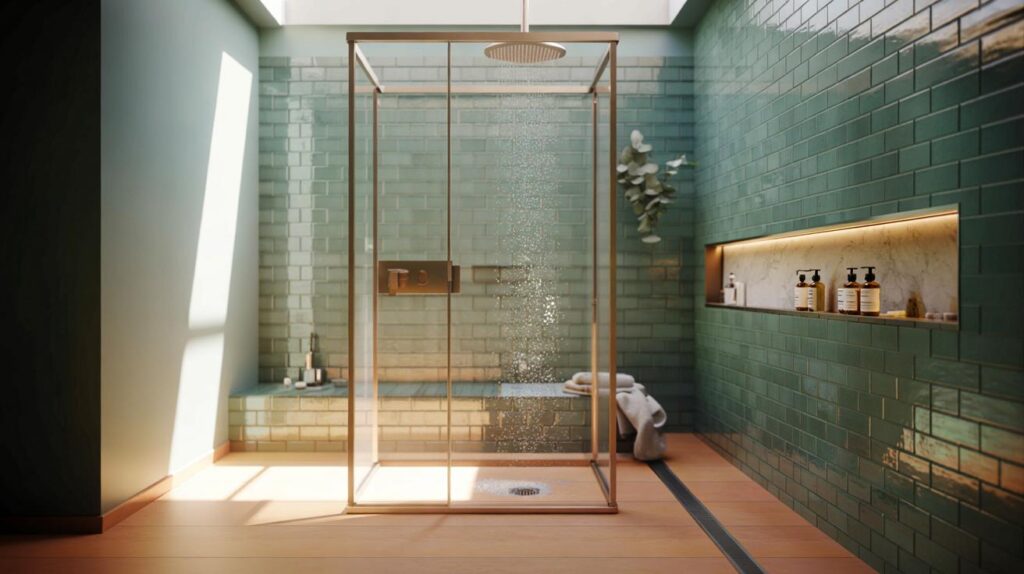 Seu box de banho merece mais: 7 ideias com nicho embutido, rosé gold e ralo linear vão te convencer?