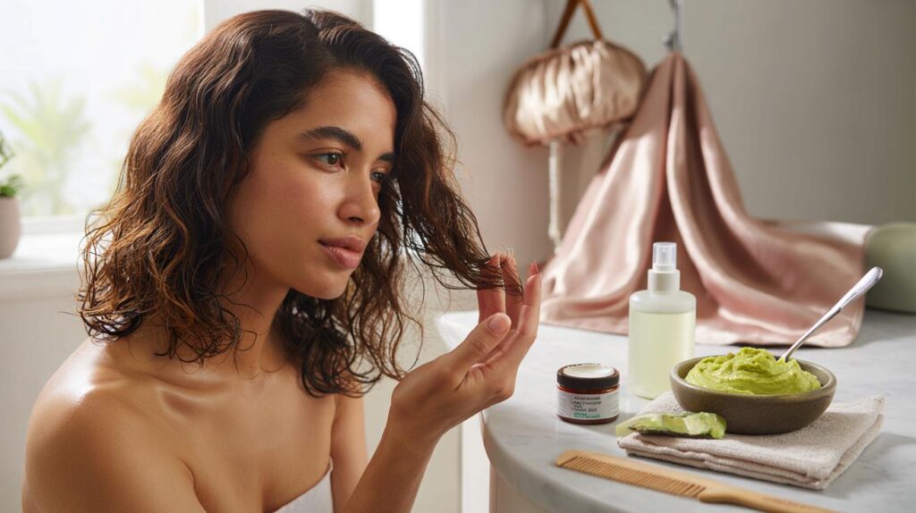 Seu cabelo seco te preocupa? 7 passos em casa com óleo de coco e fronha de cetim resgatam o brilho