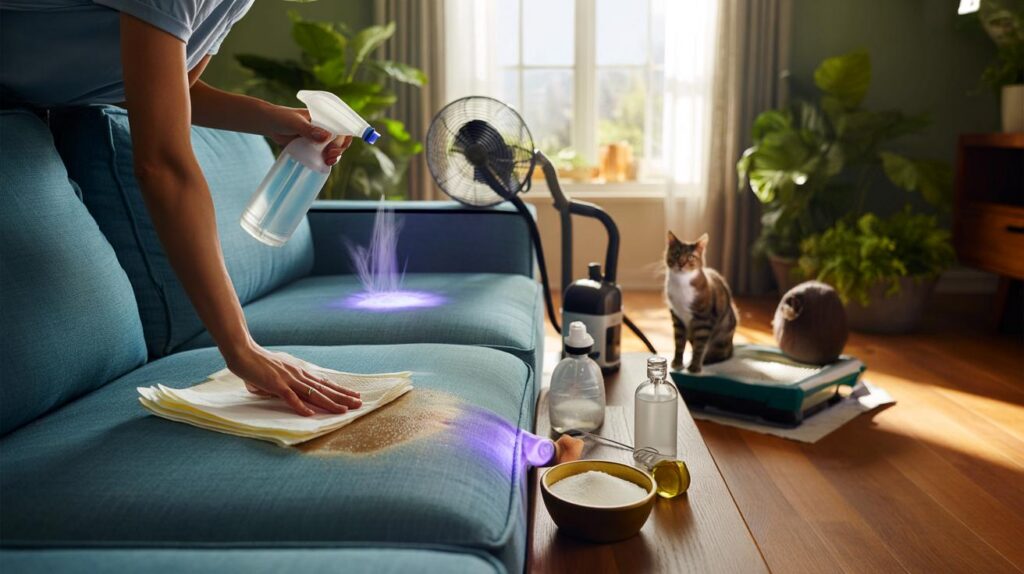 Seu sofá ainda cheira a xixi de gato? 9 truques baratos que 87% dos tutores dizem funcionar em 24 h