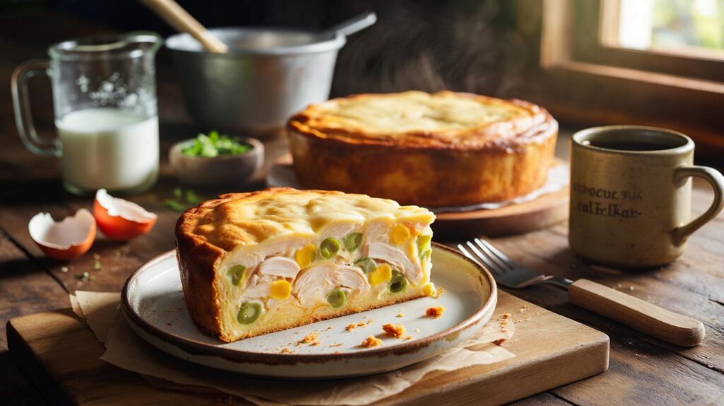 Só misturar e assar: sua família vai pedir bis desta torta de frango pronta em 30 minutos?