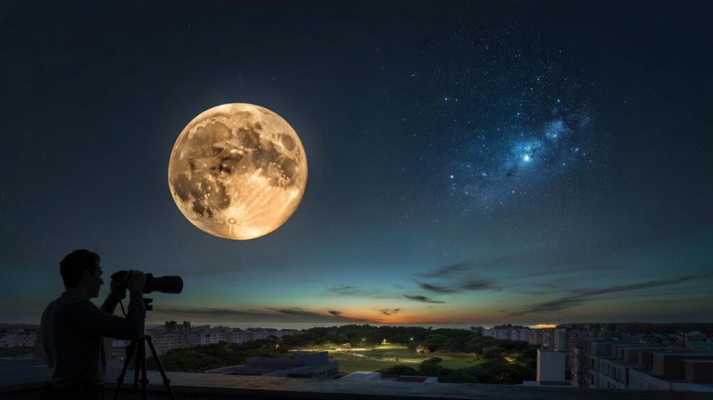 Superlua e Plêiades juntas hoje à noite: você vai perder as 7 irmãs coladinhas à Lua cheia?