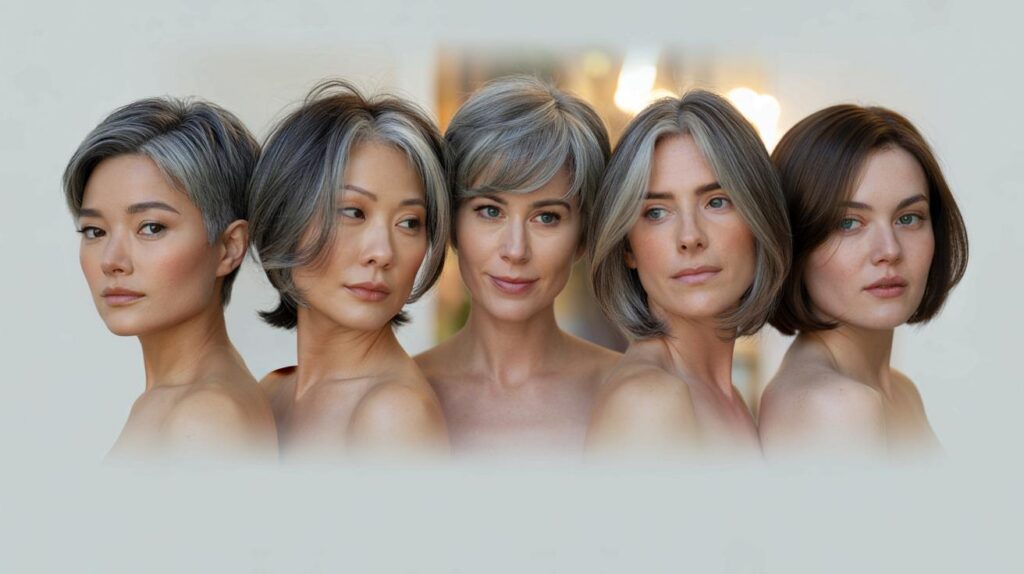 Tchau, rosto redondo e grisalhos: 5 cortes que afinam na hora e escondem seus fios brancos