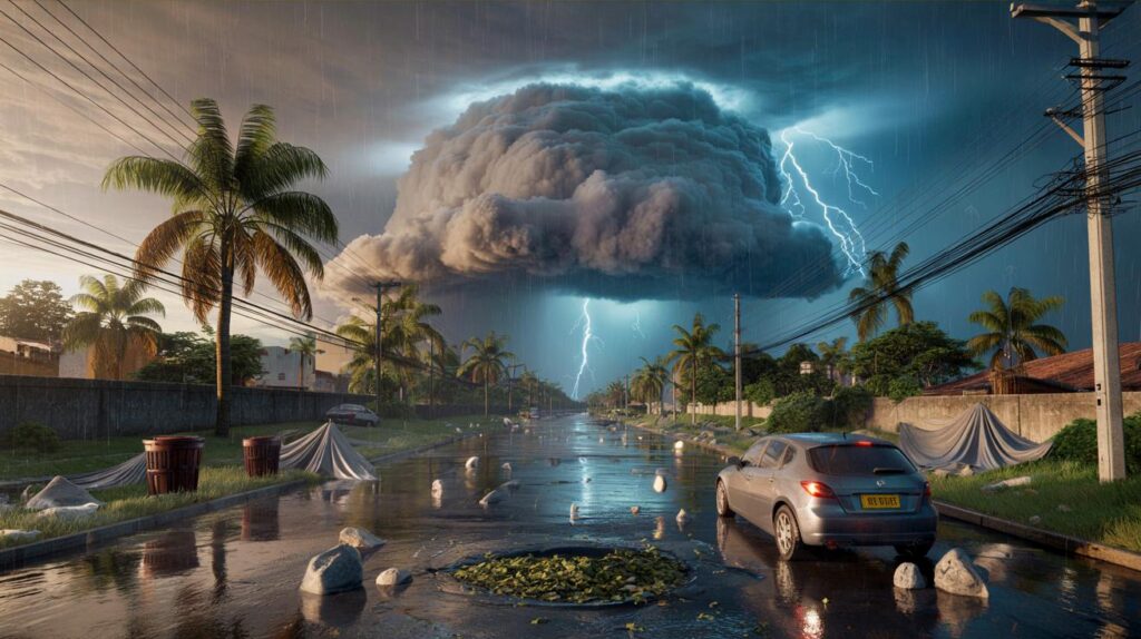 Tempestades com ventos de 100 km/h em 16 estados e DF: sua rua pode alagar nas próximas 24h?