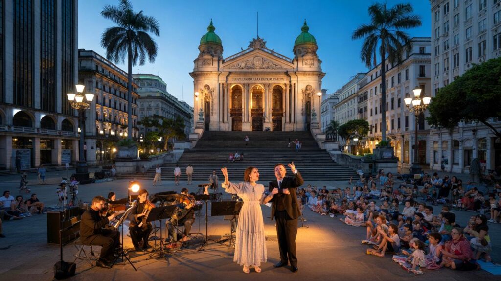 Theatro Municipal leva La Bohème de graça às escadarias: segunda (3) à noite, você vai com a turma?