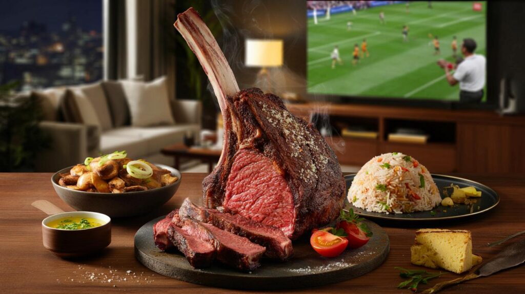 Tomahawk de 1 kg no prato de Abel Ferreira: você comeria o bife de R$ 378 com arroz e cogumelos?