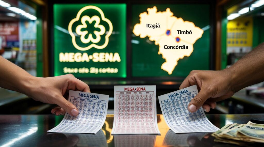 Três apostas em SC encostam na Mega-Sena de R$ 34 milhões: uma com 8 números triplica o prêmio