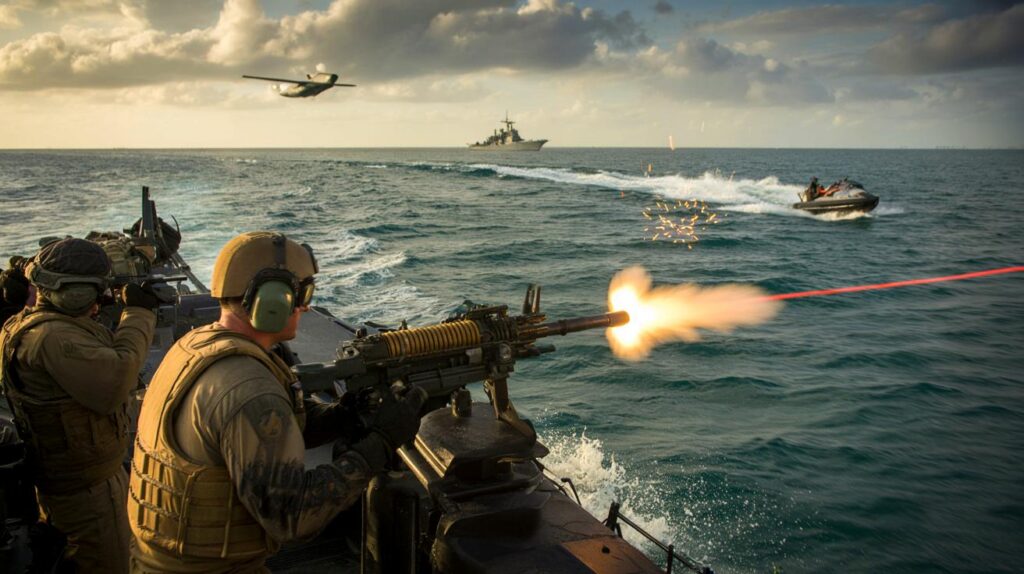 Vídeo no caribe: fuzileiros dos EUA disparam metralhadoras e você vê por que a tensão cresceu