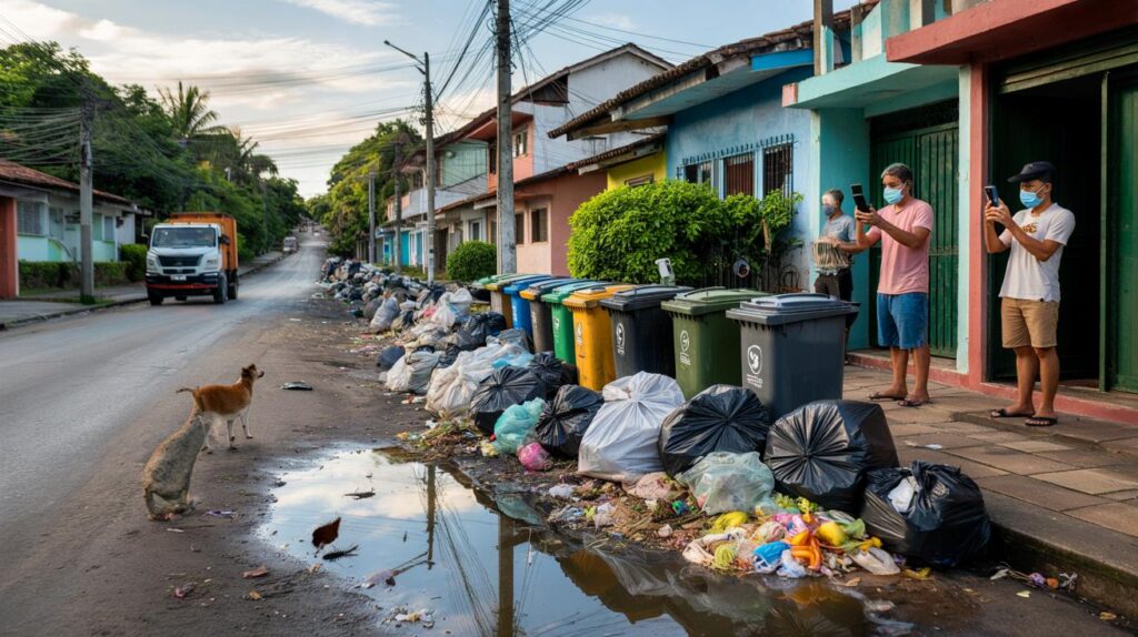 Vídeos e fotos expõem 70 bairros de Porto Velho sem coleta: você corre risco com o lixo parado?