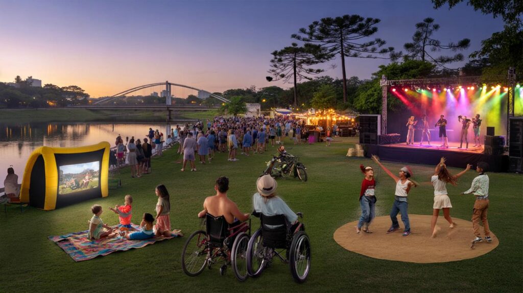 Virada de Pinhais com 60 atrações e cinema inflável: você vai perder shows, pedalada e hip hop?