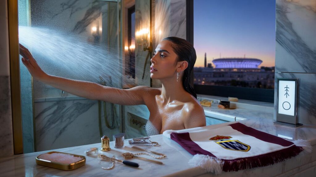 Virginia na mansão de Vini Jr.: você aguentaria banho gelado a 17 °C antes do jogo no Bernabéu?