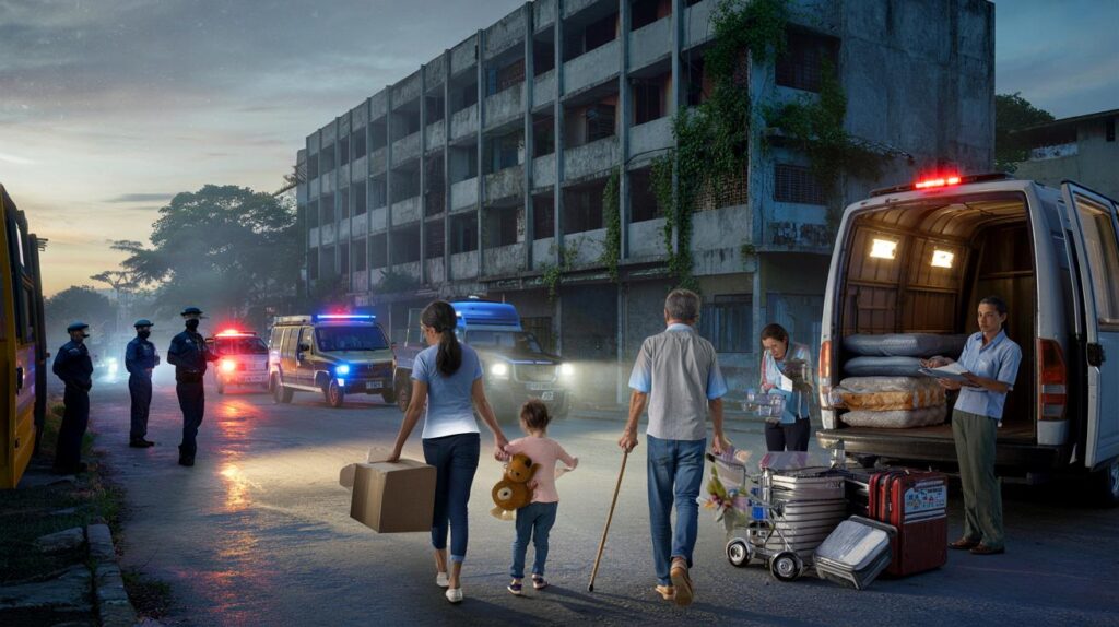 Você acordou com a sirene às 3h30? 80 famílias deixam hotel de 15 anos abandonado em Taguatinga