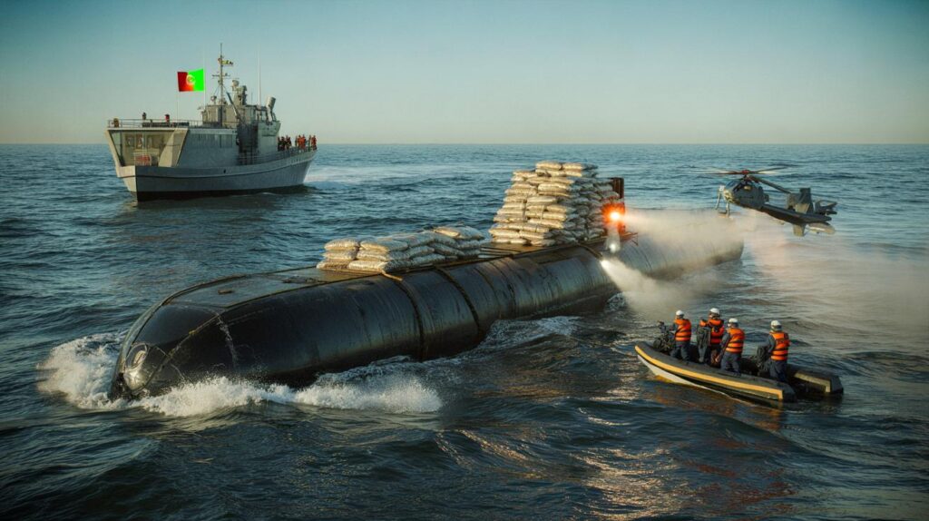Você dorme seguro? 1,7 tonelada de cocaína em submarino a 1.852 km de Lisboa mexe com a Europa