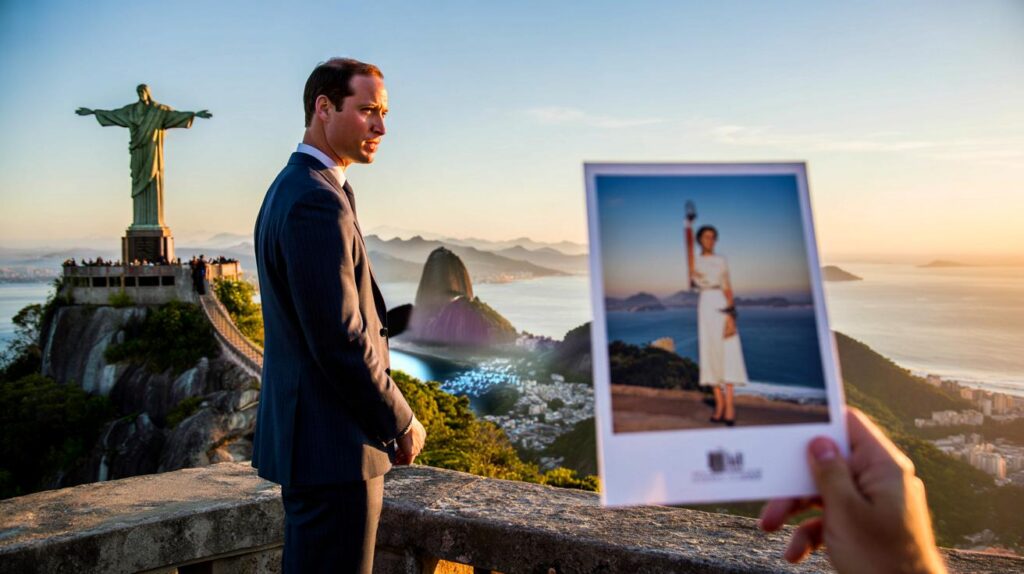 Você se lembra de Diana no Cristo? William repete a cena 33 anos depois: coincidência ou homenagem?