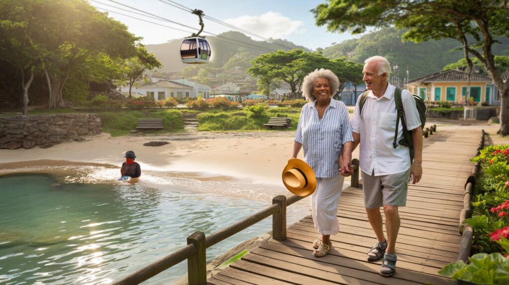 Você tem 60+? 5 destinos com águas termais, praias calmas e teleférico sem perrengue: qual vai hoje?