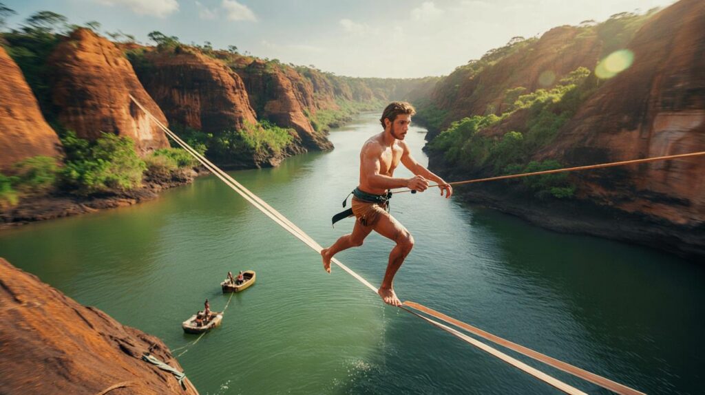 Você teria coragem no Velho Chico? baiano cruza 859 m no waterline e faz história no São Francisco