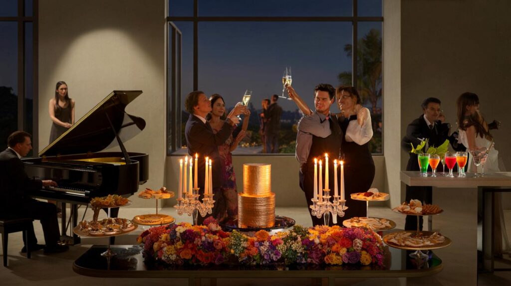 Você teria feito igual: 7 anos de Brasília, bolo dourado e piano ao vivo na noite de Paty Osório