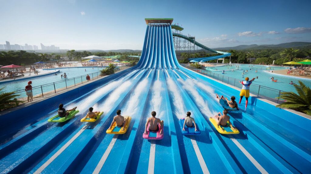 Você toparia descer a rampa de 14 m e 100 m no Thermas do Vale: 8 pistas e 30% mais visitantes?