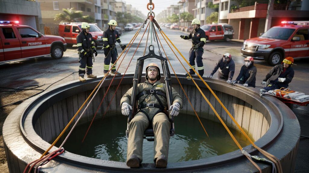 Você trabalharia assim: pintor desmaia em caixa d’água de 12 m e é salvo por 15 socorristas
