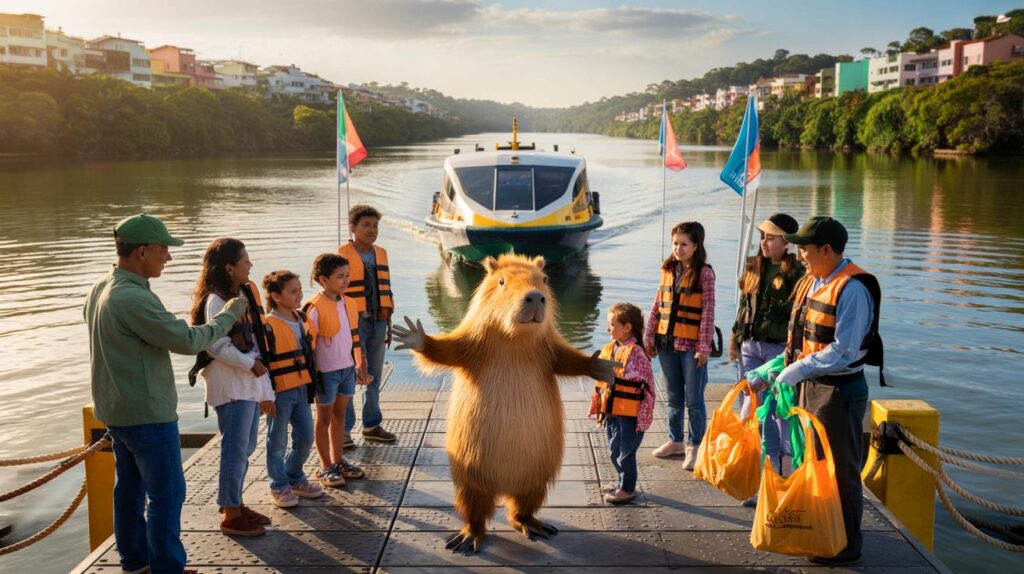 Você usa o Aquático-SP? Capi Tânia vence com 52% dos 20.899 votos: capivara vai mudar seu trajeto