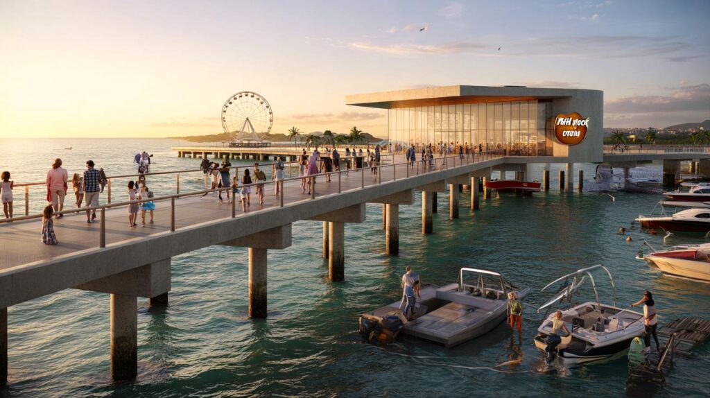 Você vai ao litoral em dezembro? Píer Oporto abre dia 22 com 54 lojas e Hard Rock sobre o mar para todos